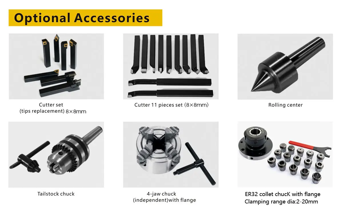 Small CNC Lathe optional accessories