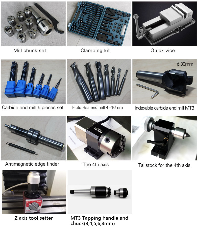 Micro CNC Milling Optional Accessories